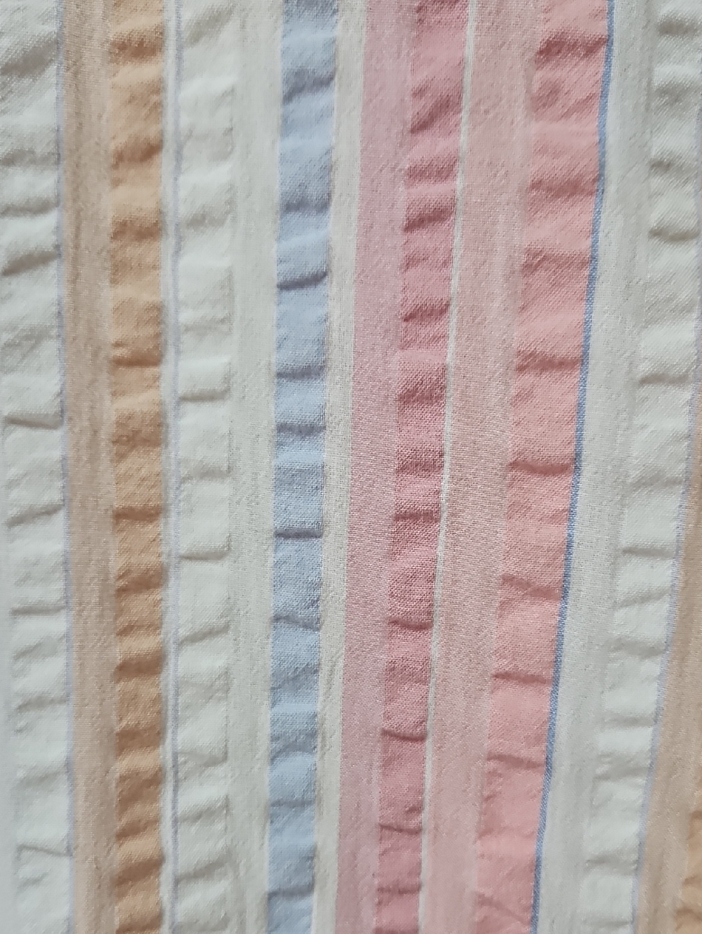 J. Crew Mens Slim Pastel Stripes Seersucker Organic Cotton Short Sleeve M - Picture 9 of 12